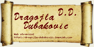 Dragojla Dubaković vizit kartica